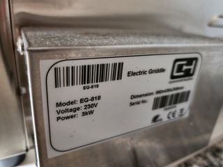 Plancha eléctrica de acero rectificado