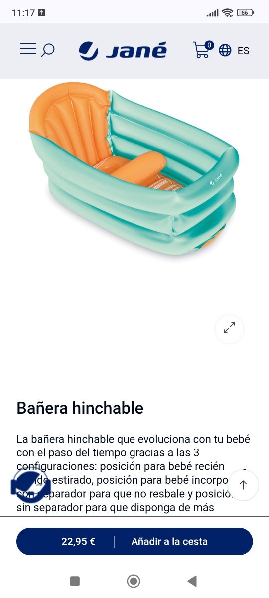 Bañera hinchable jane