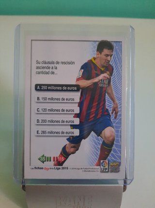 Carta de Futbol Mundicromo Lionel Messi