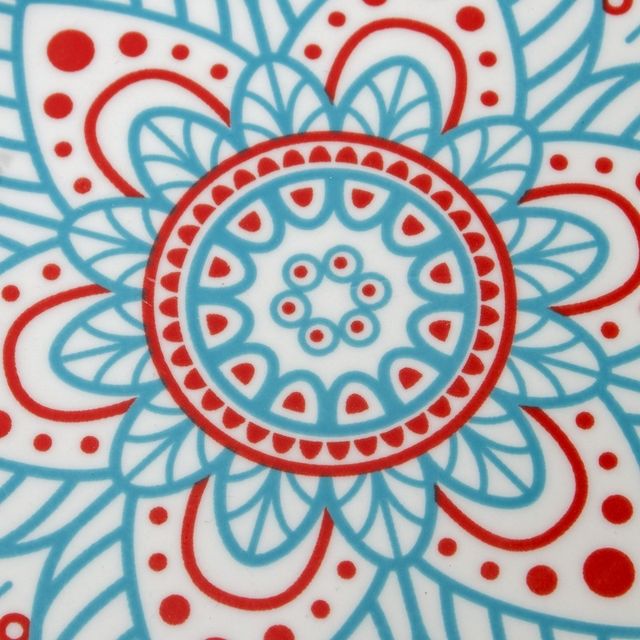 Vajilla 18 Pzs Porcelana Azul Mandala,