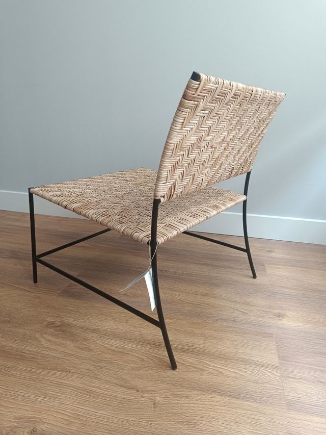 Silla zara home ratán y metal