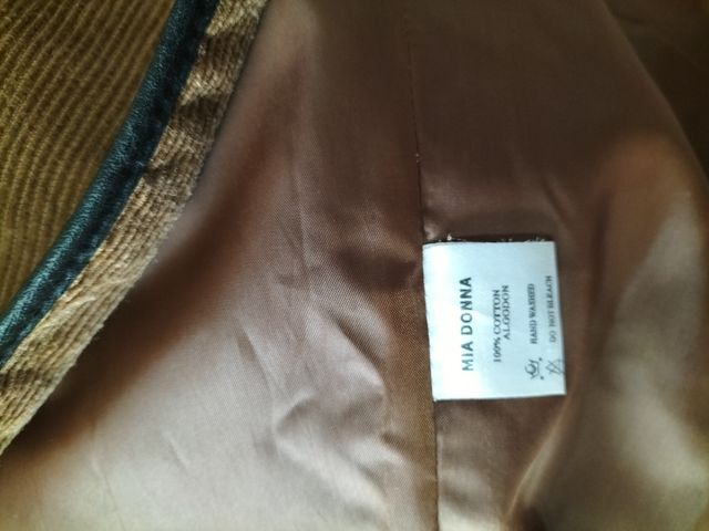 Gabardina marrón pana vintage