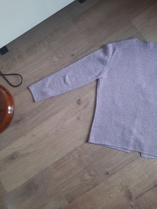 Chaqueta fiesta malva con hilo plateado