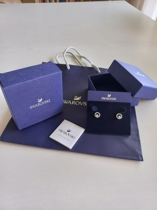 Pendientes botón original Swarovski 