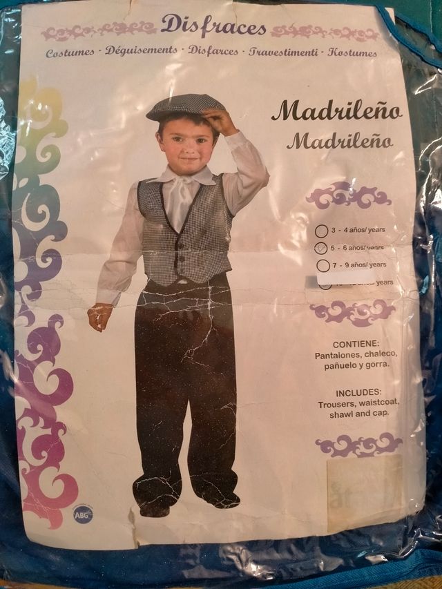 Disfraz Madrileño talla 5/6 años