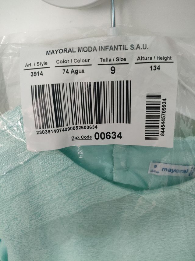 Vestido niña 9 años mayoral