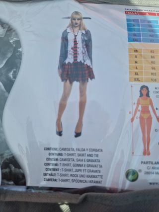 Disfraz zombi colegiala