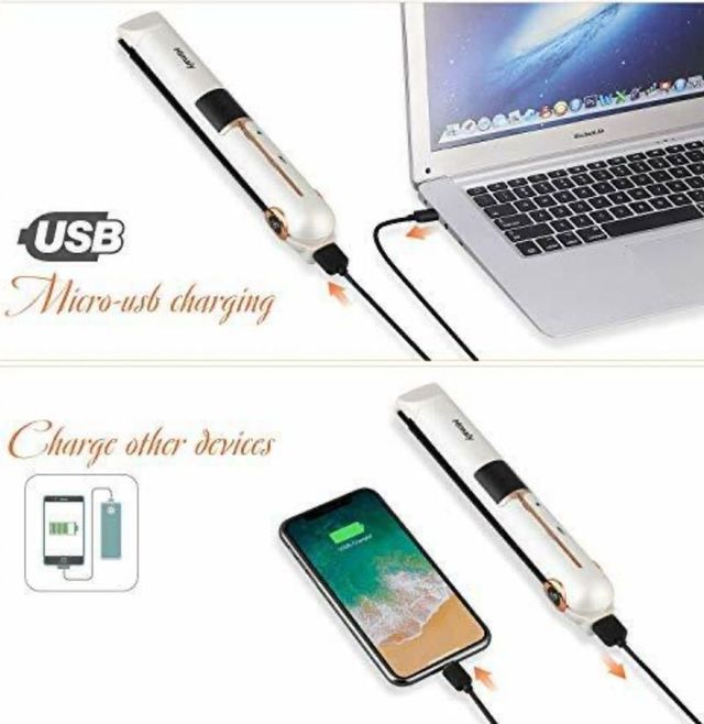 Plancha de pelo recargable por USB