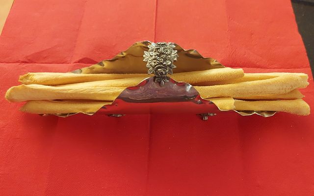 Porta tovaglioli o grissini in peltro