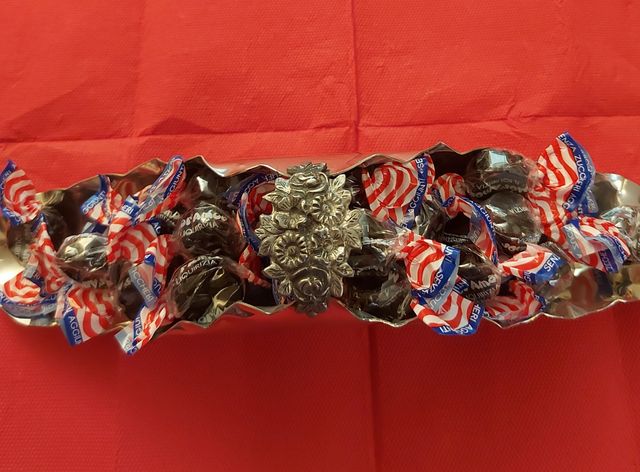 Porta tovaglioli o grissini in peltro