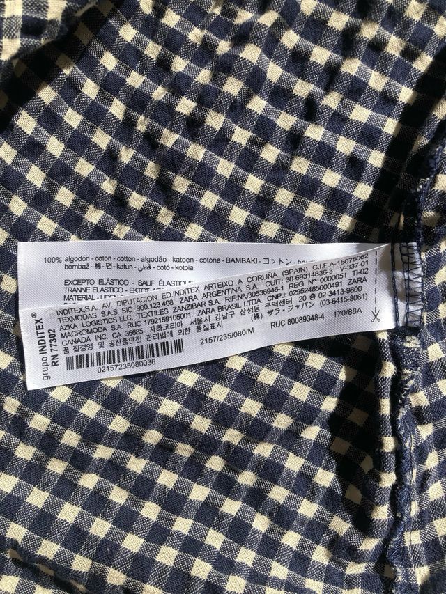 Vestido cuadros vichy