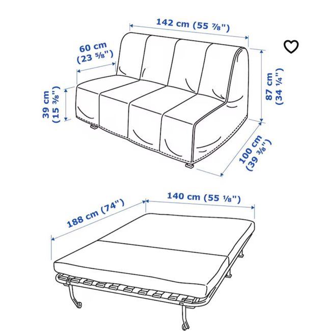Sofa LYCKSELE LOVAS IKEA