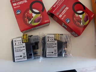 2 cartuchos de tinta negra para impresora Brother