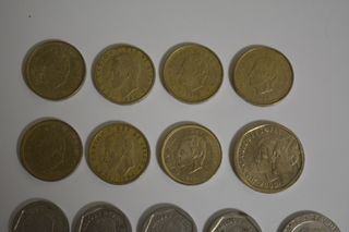 Monedas 100, 200 y 500 pesetas