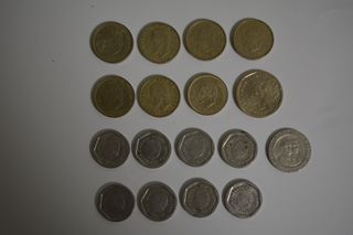 Monedas 100, 200 y 500 pesetas