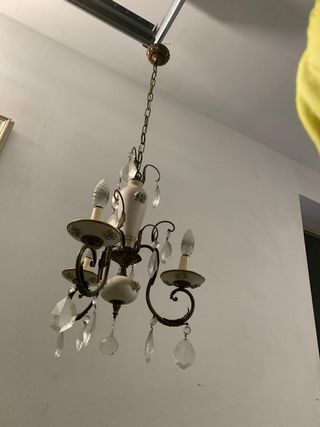 Lampadario d'epoca in porcellana 