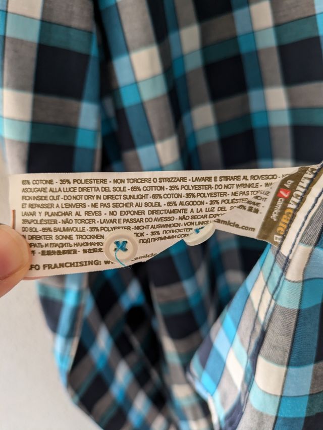 Camisa cuadros hombre