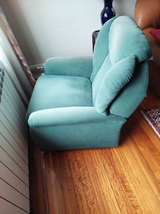 Dos sillones / butacones verde oscuro