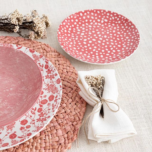 Vajilla 12 piezas rosa