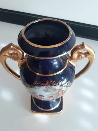 Vaso porcellana LIMOGES decorato oro