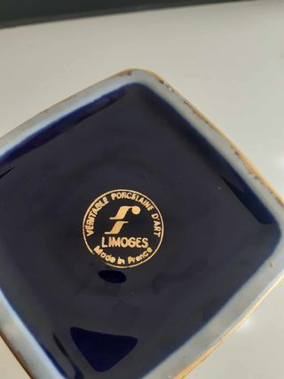Vaso porcellana LIMOGES decorato oro