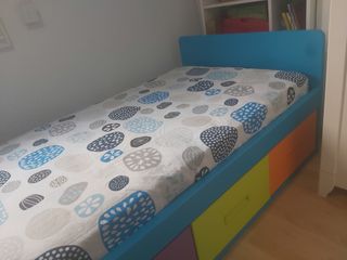 Cama juvenil con 4 cajones madera maciza