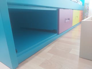Cama juvenil con 4 cajones madera maciza