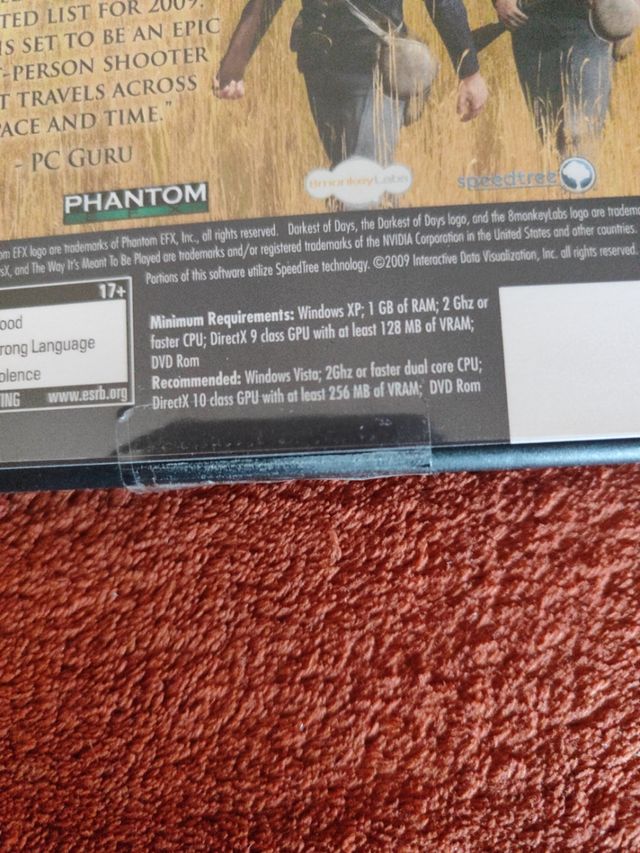 Darkest of days para PC. En inglés.