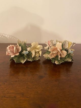 Coppia portacandele Capodimonte