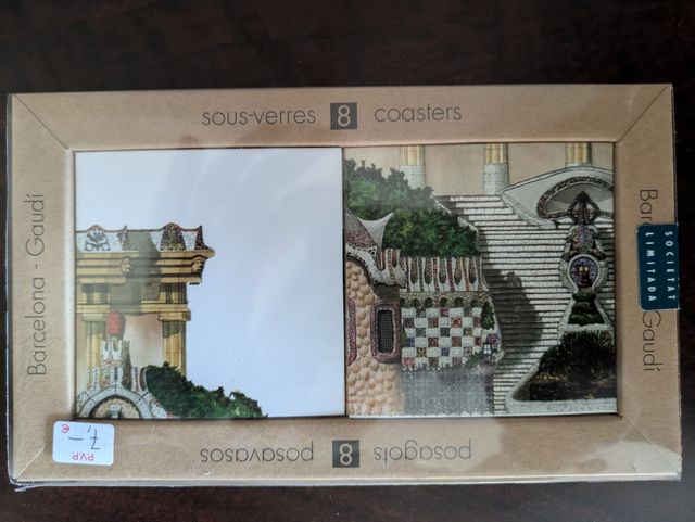 8 posavasos Gaudi barcelona