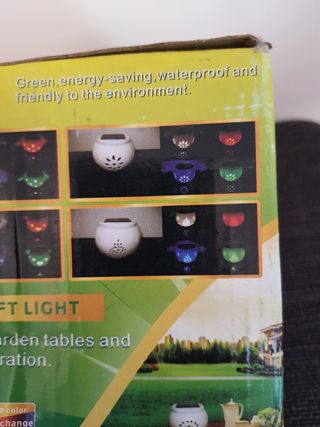 Luce solare multicolor ceramica new