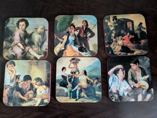 8 posavasos Goya recuerdo museo de Prado