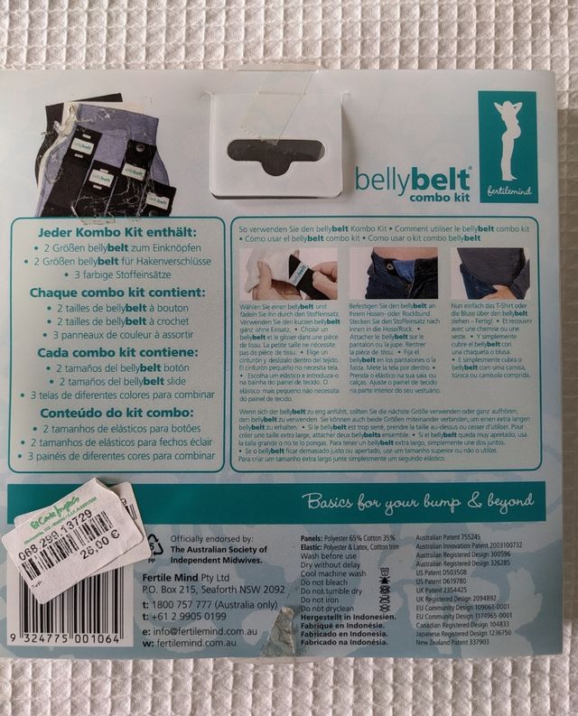 Belly belt combo kit cinturón embarazada