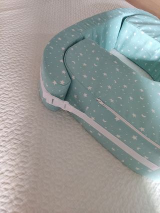 Cojín lactancia gemelar azul