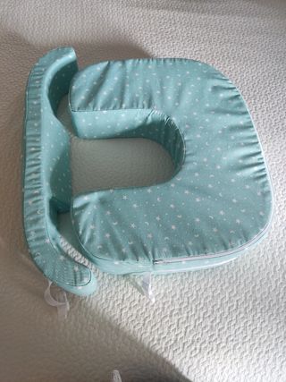 Cojín lactancia gemelar azul