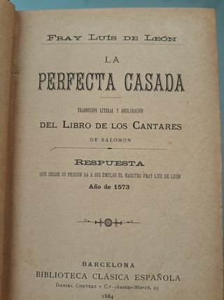 Fray Luis de León. Edición 1884.