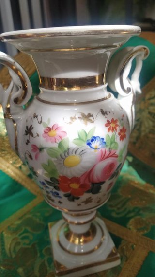 antigua pareja jarrones imperio