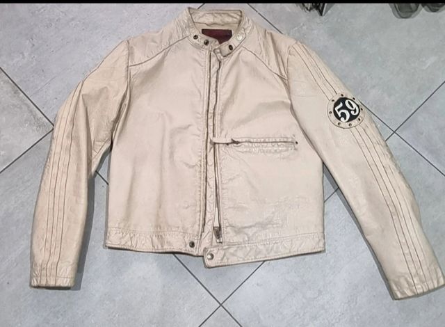 Giacca brogden trak in vera pelle