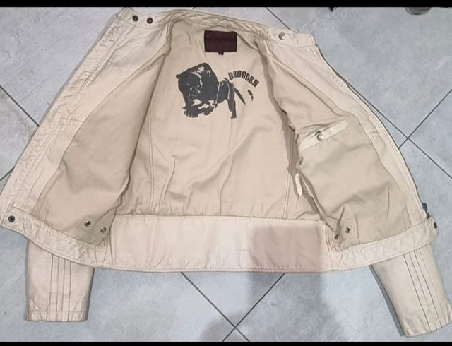 Giacca brogden trak in vera pelle