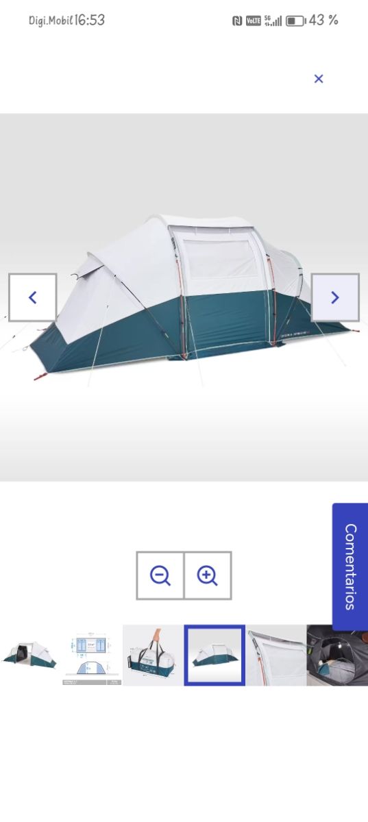 Tienda de campaña familiar decathlon