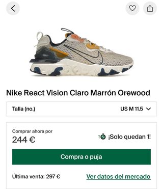 Nike React Vision LT OREWOOD EU 45,5 OFERTA