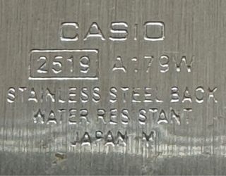 CASIO 2519 A179W JAPAN 