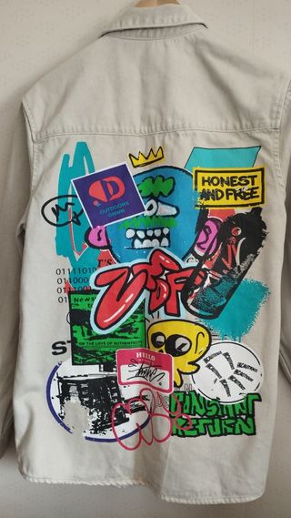 Camisa  grafitti vaquera - 1
