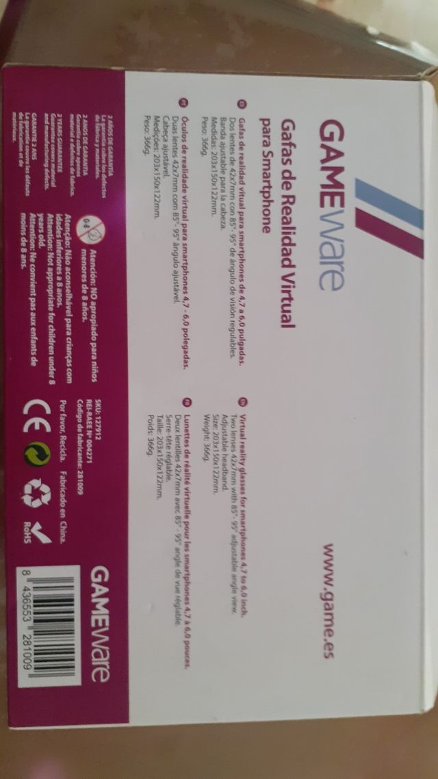 Gafas realidad virtual 