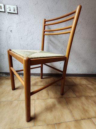 Set 4 sedie in legno
