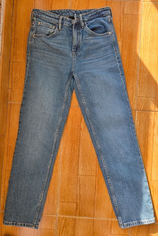 Jeans mujer cropped tiro medio Massimo Dutti 34