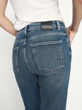 Jeans mujer cropped tiro medio Massimo Dutti 34