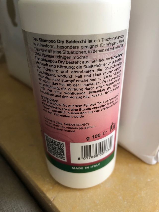 Shampoo secco animali Baldecchi