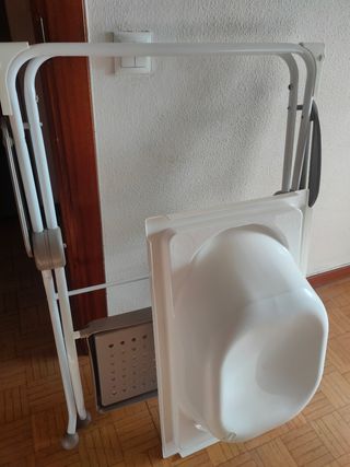 Bañera bebe con patas plegable