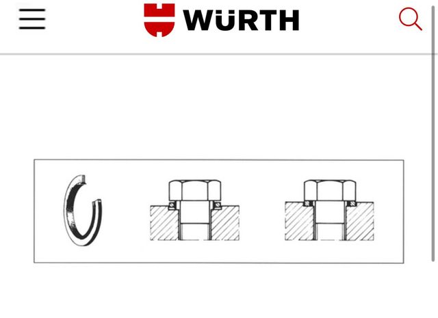 Arandela metal goma varias medidas